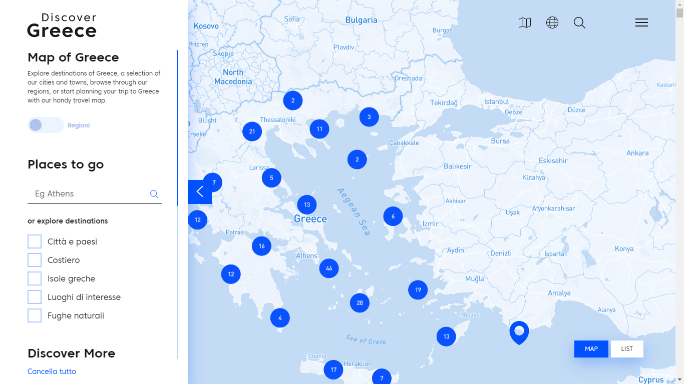 Discover Greece – Mappa